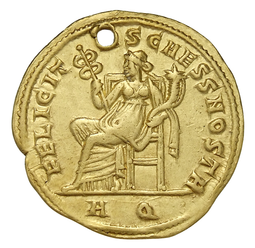 RIC VI Aquileia 44 Constantius Chlorus reverse, Felicitas, draped, seated left, holding caduceus in right hand and cornuco...