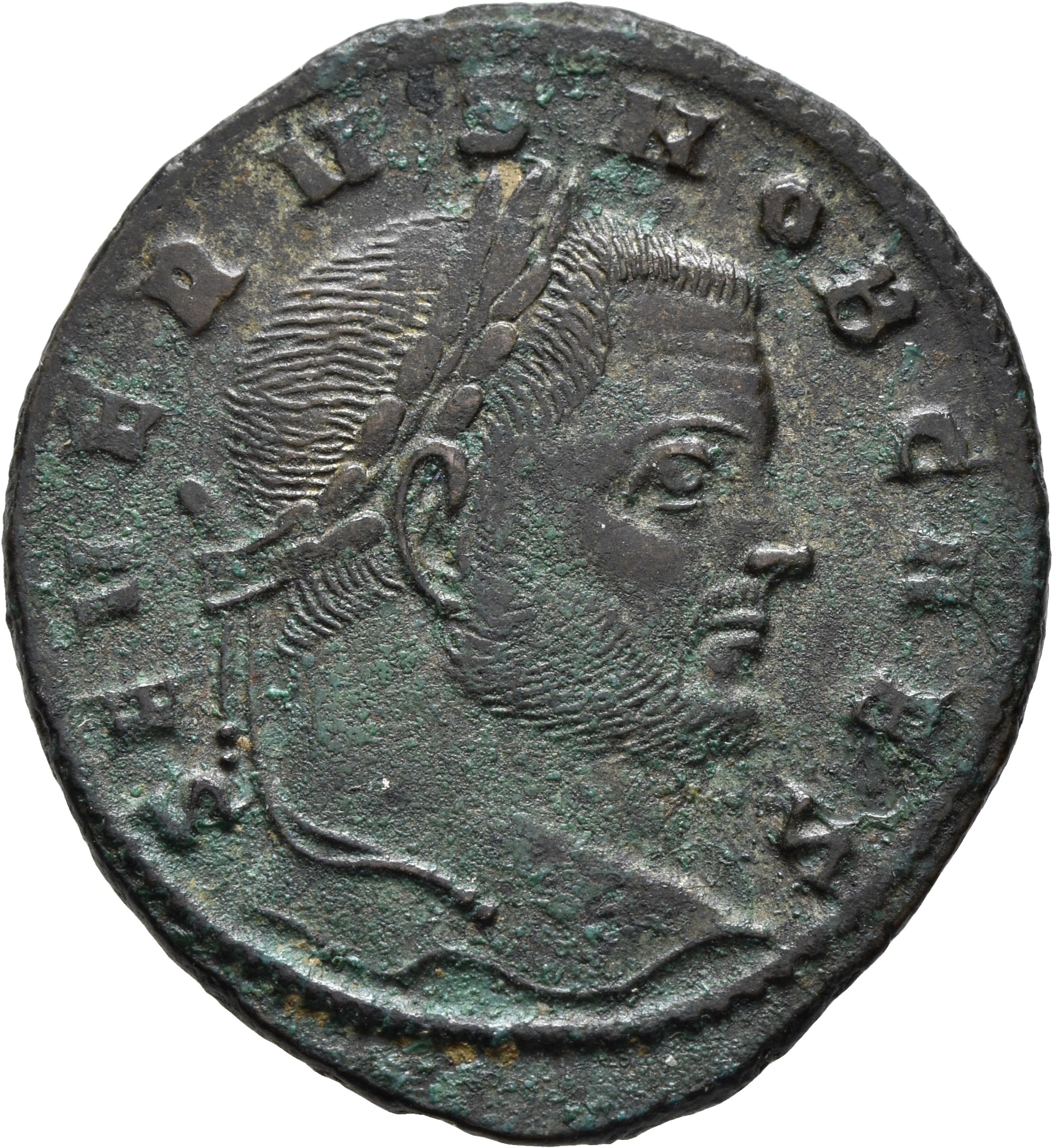 RIC VI Aquileia 72a Constantius Chlorus obverse, Head of Severus II, laureate, right