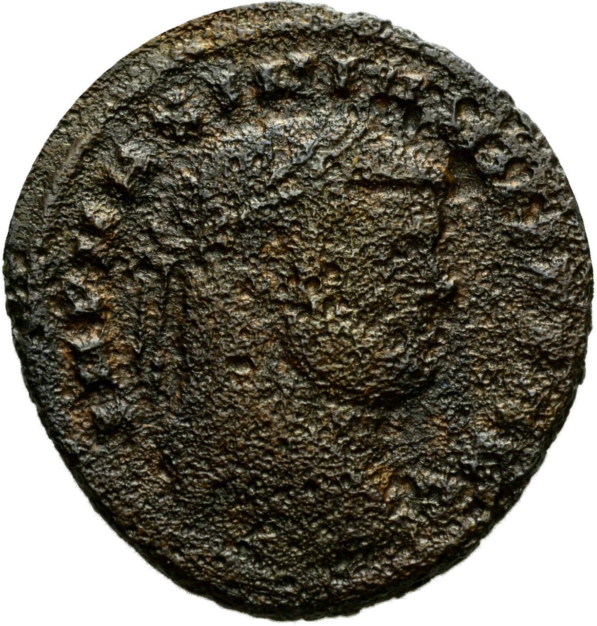 RIC VI Carthage 21b Maximian obverse, Head of Maximian, laureate, right