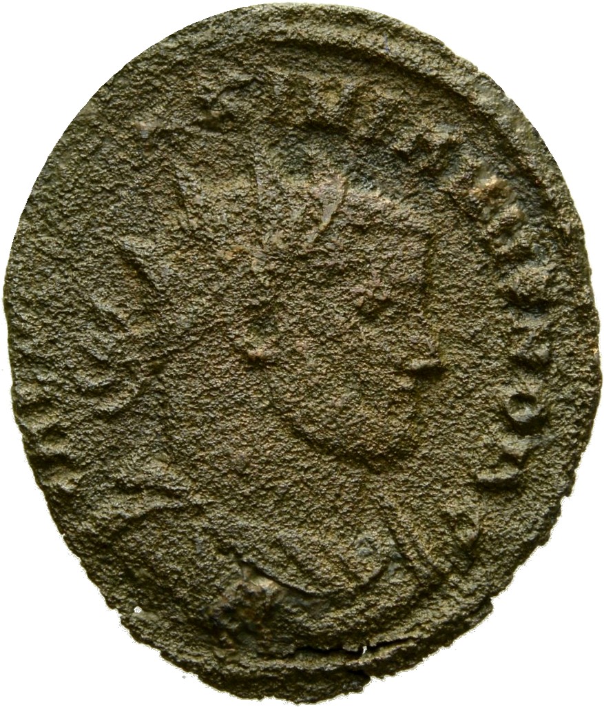 RIC VI Carthage 35b Maximian obverse, Bust of Galerius, radiate, draped, cuirassed, right