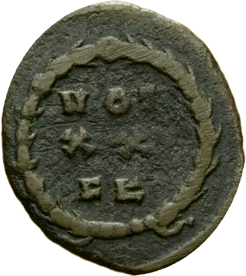 RIC VI Carthage 37b Maximian reverse, VOT XX / FK or VOT X•X / FK within a wreath