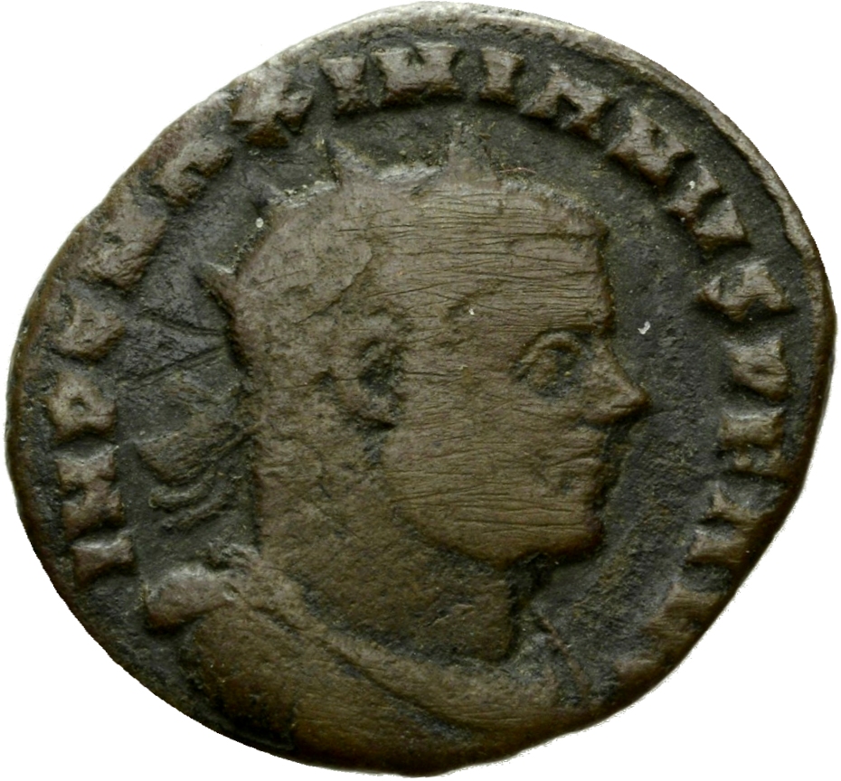 RIC VI Carthage 37b Maximian obverse, Bust of Maximian, radiate, draped, cuirassed, right