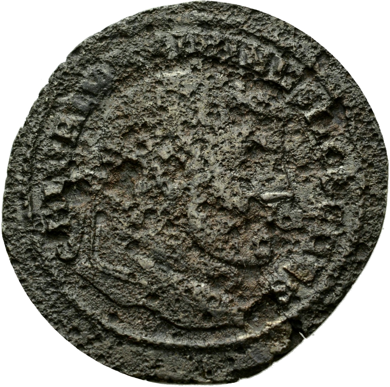 RIC VI Carthage 40b Constantius Chlorus obverse, Head of Maximinus Daia, laureate, right