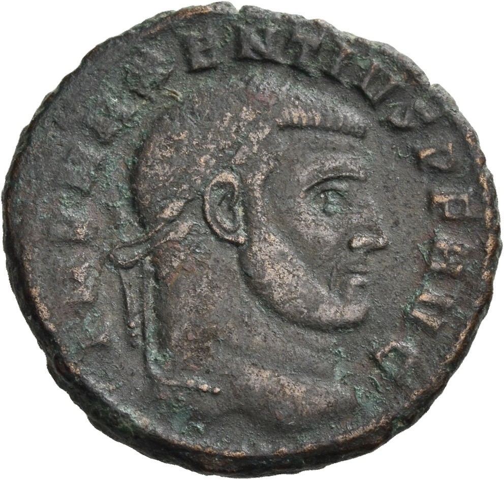 RIC VI Carthage 60 Maxentius obverse — Head of Maxentius, laureate, right