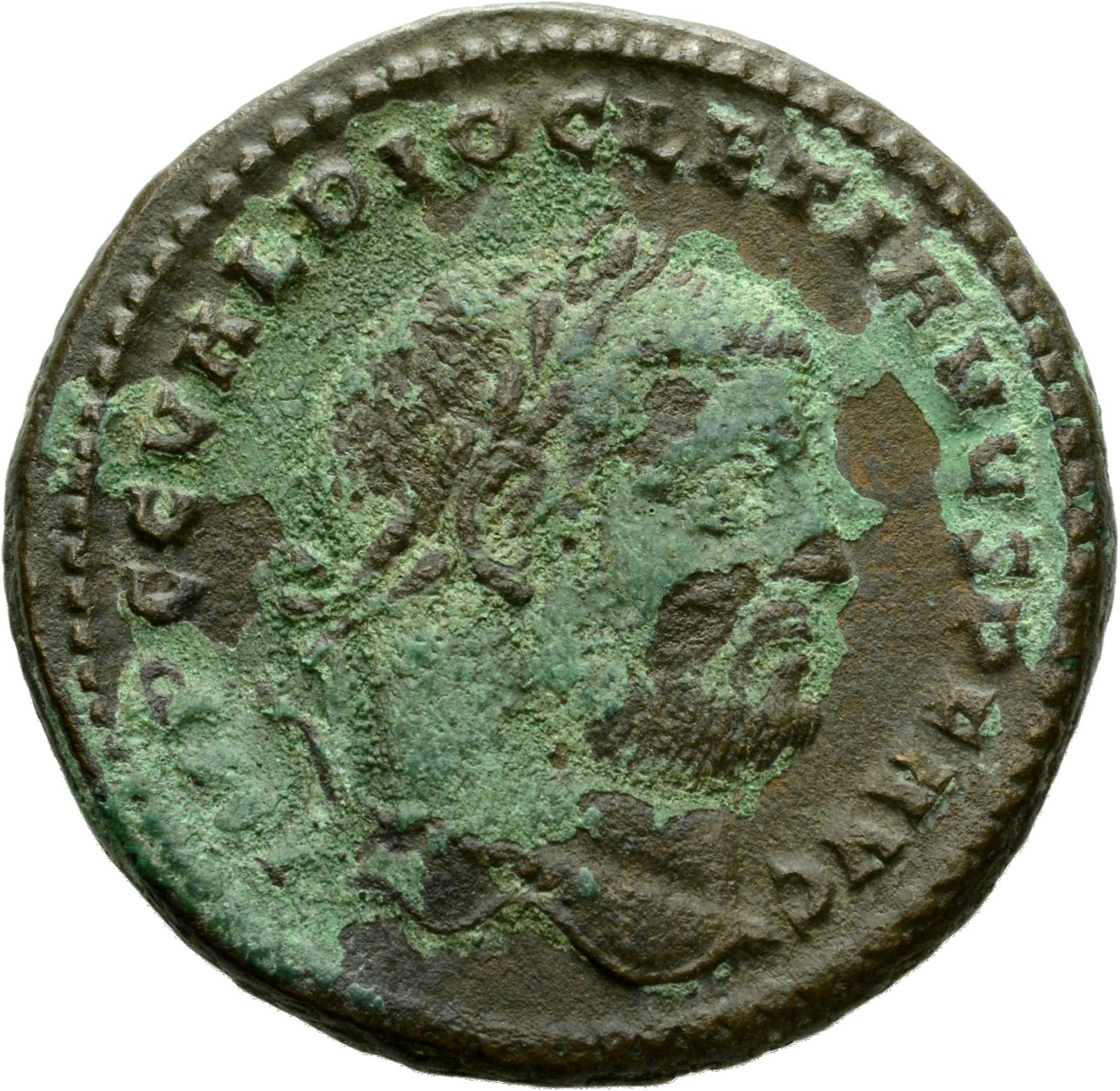 RIC VI Cyzicus 10a Diocletian obverse — Head of Diocletian, laureate, right