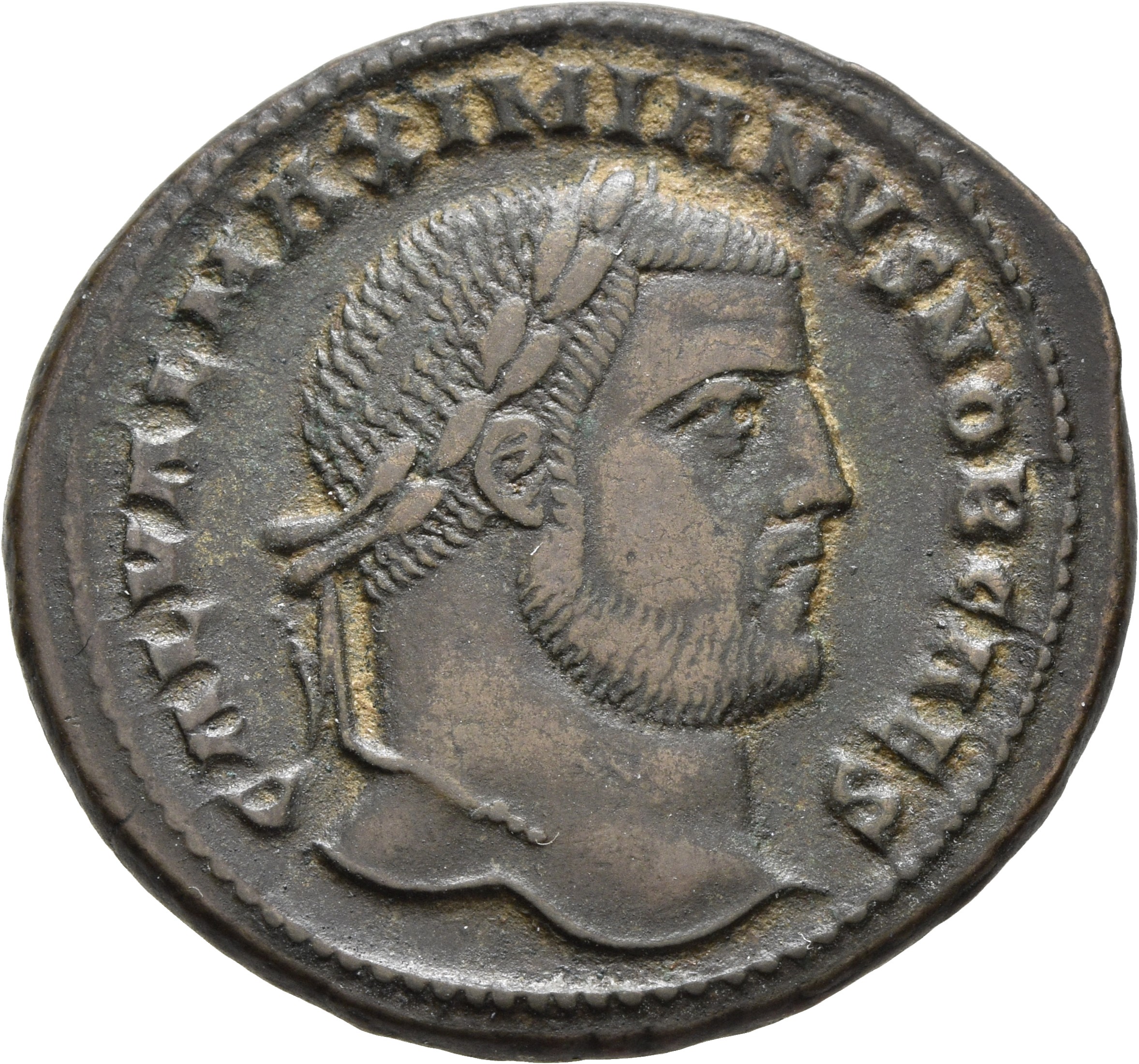 RIC VI Cyzicus 11b Diocletian obverse, Head of Galerius, laureate, right