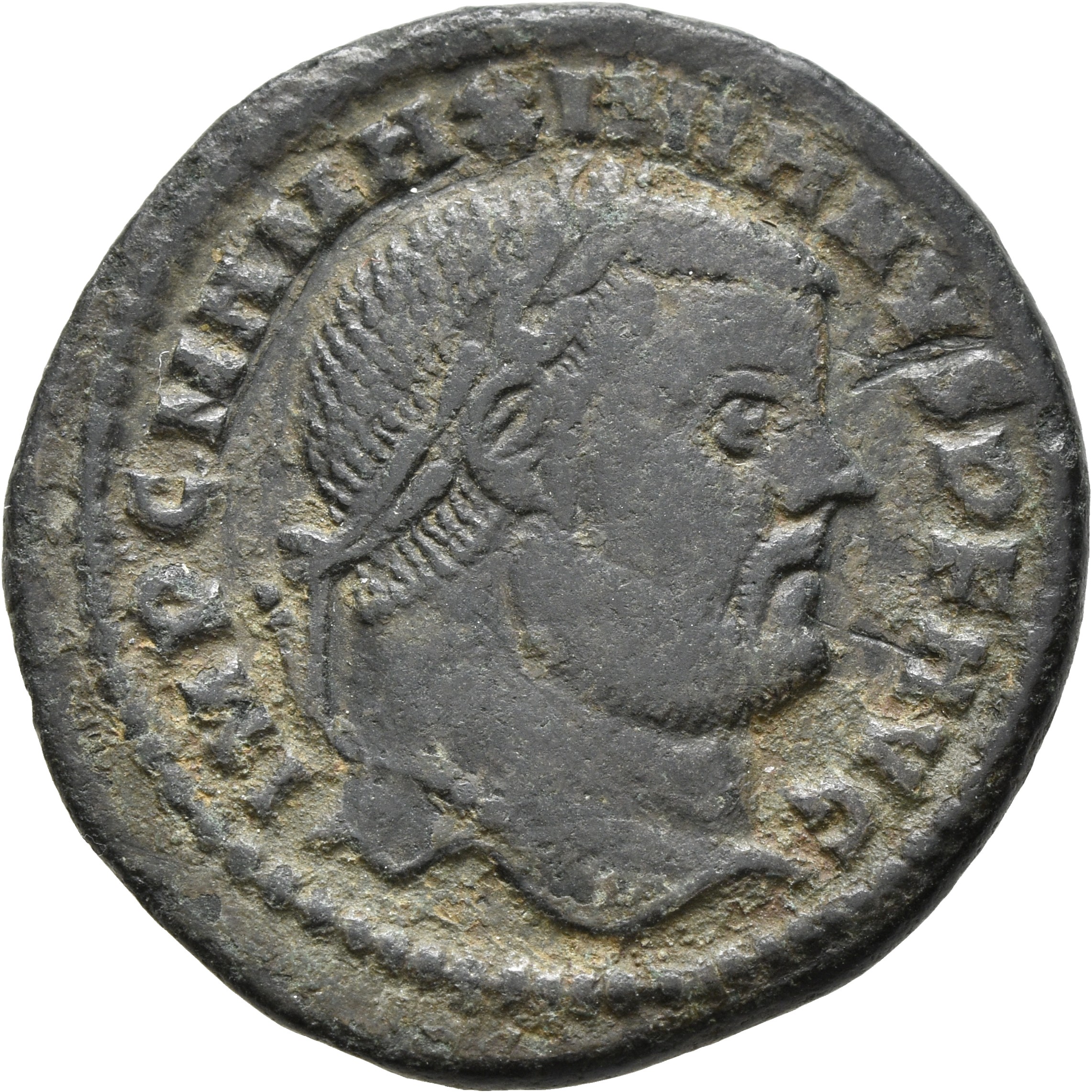 RIC VI Cyzicus 12b Diocletian obverse, Head of Maximian, laureate, right