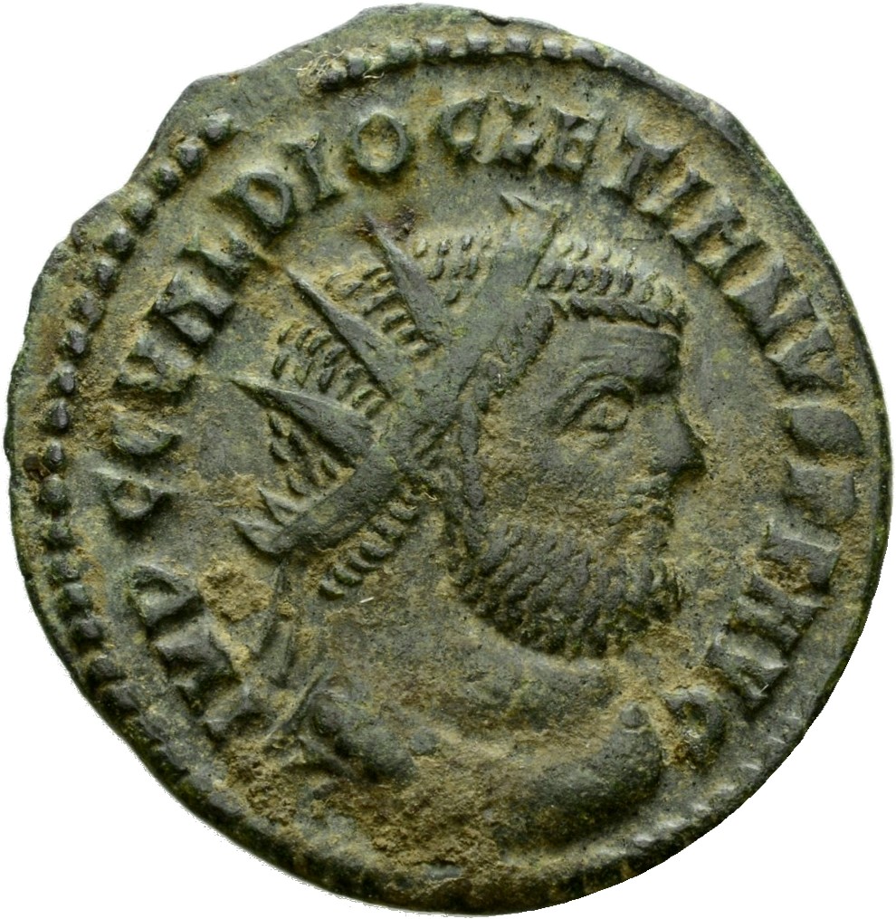 RIC VI Cyzicus 15a Diocletian obverse, Bust of Diocletian, radiate, cuirassed, right