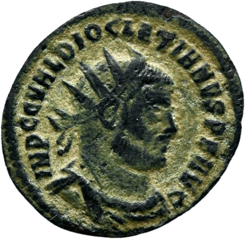 RIC VI Cyzicus 15a Diocletian obverse — Bust of Diocletian, radiate, cuirassed, right