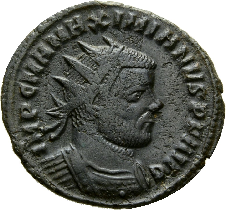 RIC VI Cyzicus 15b Diocletian obverse, Bust of Maximian, radiate, cuirassed, right