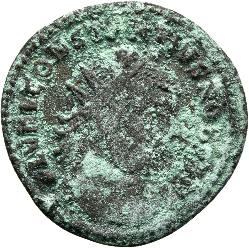 RIC VI Cyzicus 18a Diocletian obverse — Bust of Constantius Chlorus, radiate, cuirassed, right