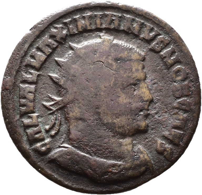 RIC VI Cyzicus 19b Diocletian obverse — Bust of Galerius, radiate, draped, cuirassed, right