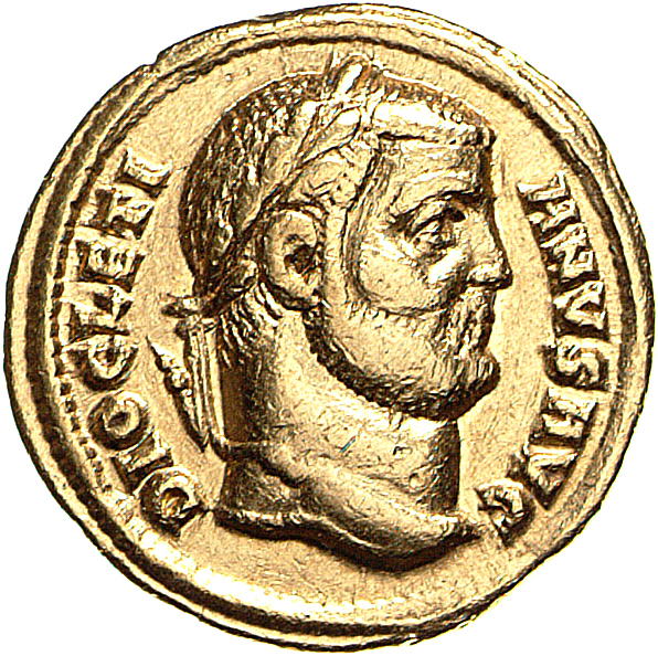 RIC VI Cyzicus 2 Diocletian obverse, Head of Diocletian, laureate, right