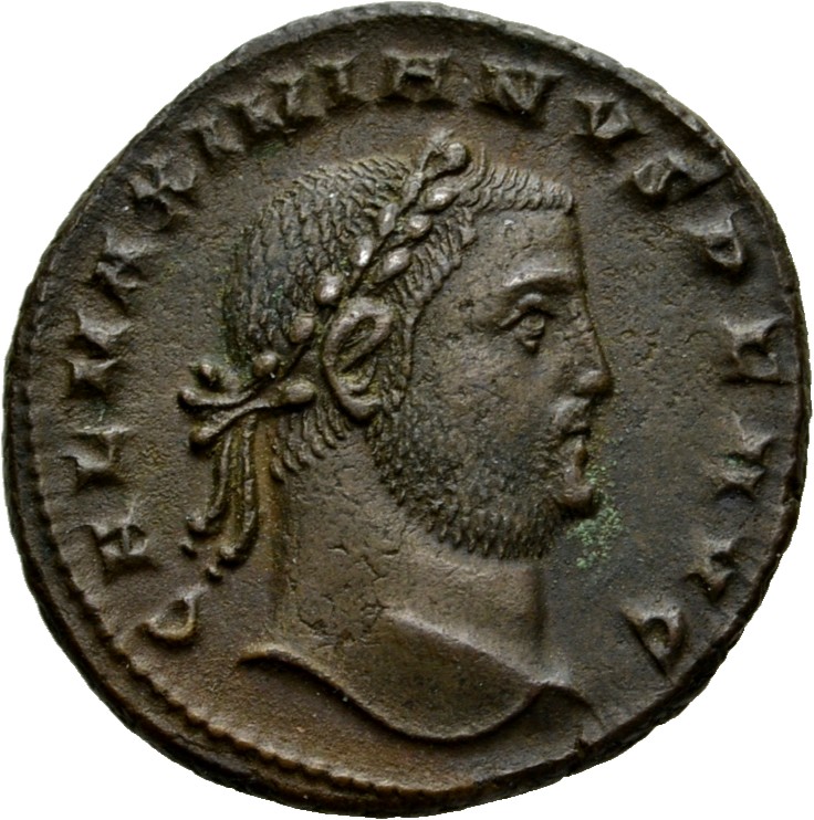 RIC VI Cyzicus 44 Galerius obverse, Head of Galerius, laureate, right