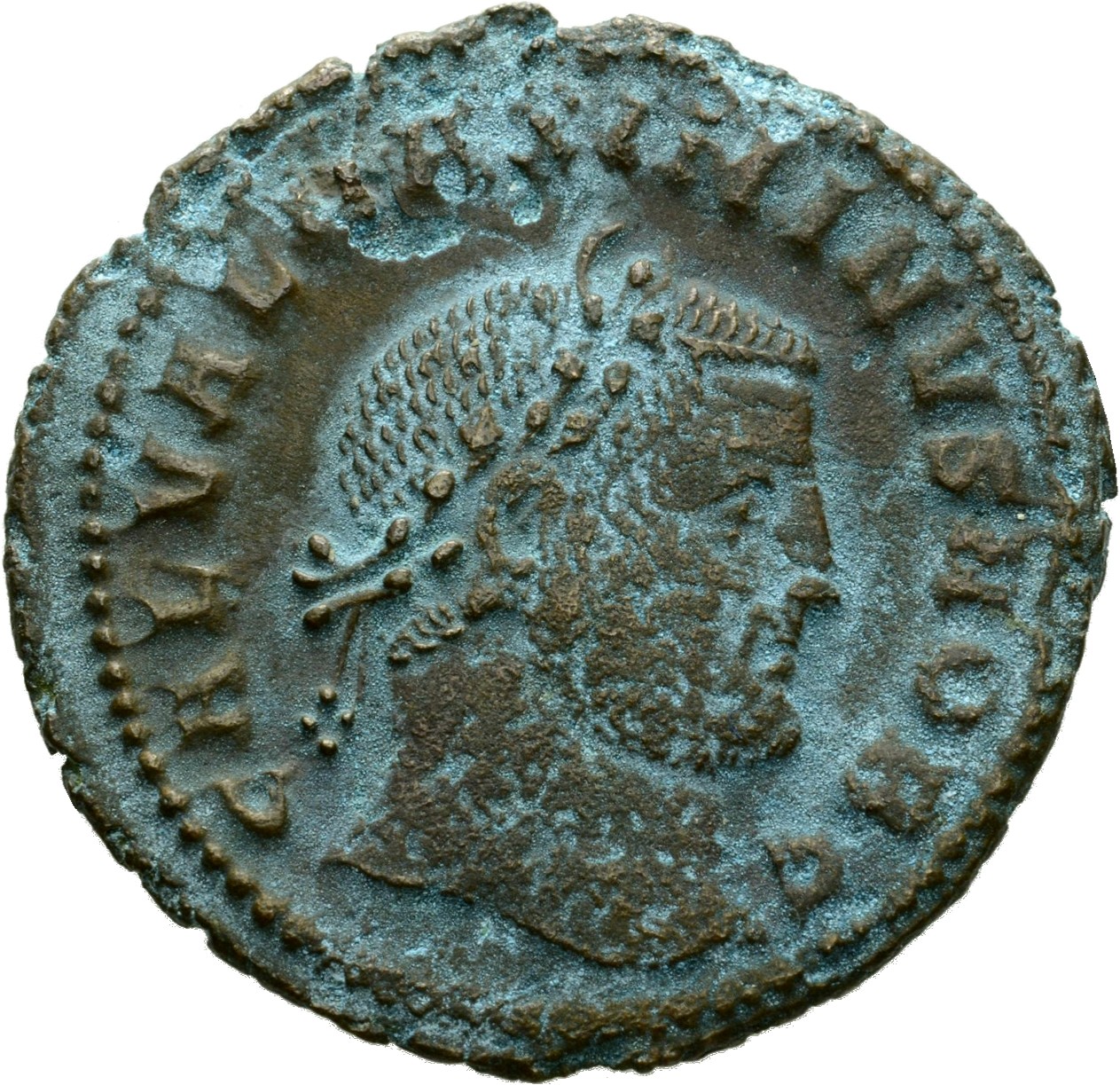 RIC VI Cyzicus 52 Galerius obverse, Head of Maximinus Daia, laureate, right
