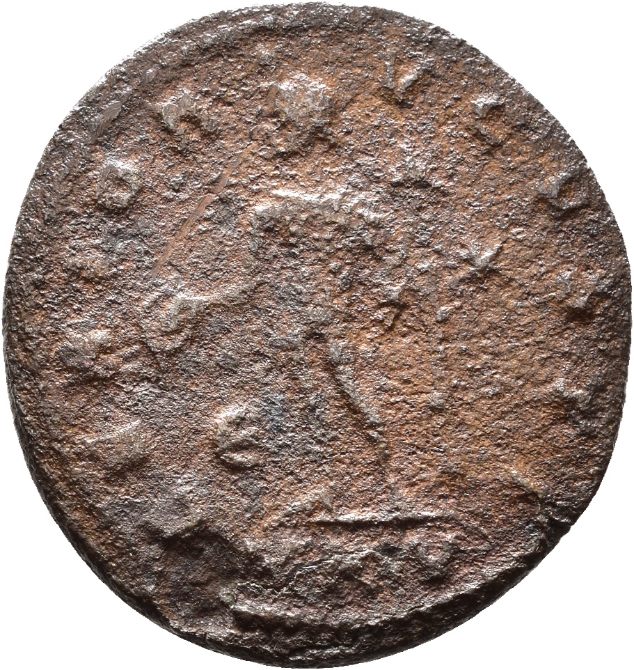 RIC VI Cyzicus 53 Galerius reverse, Genius, wearing modius, nude, chlamys draped over left shoulder, standing left, pourin...