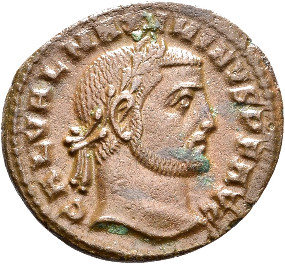RIC VI Cyzicus 70 Galerius obverse, Head of Maximinus Daia, laureate, right