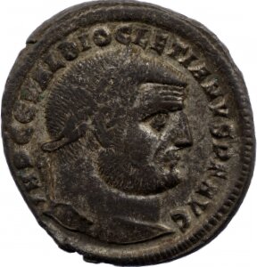 RIC VI Heraclea 17a Diocletian obverse, Head of Diocletian, laureate, right
