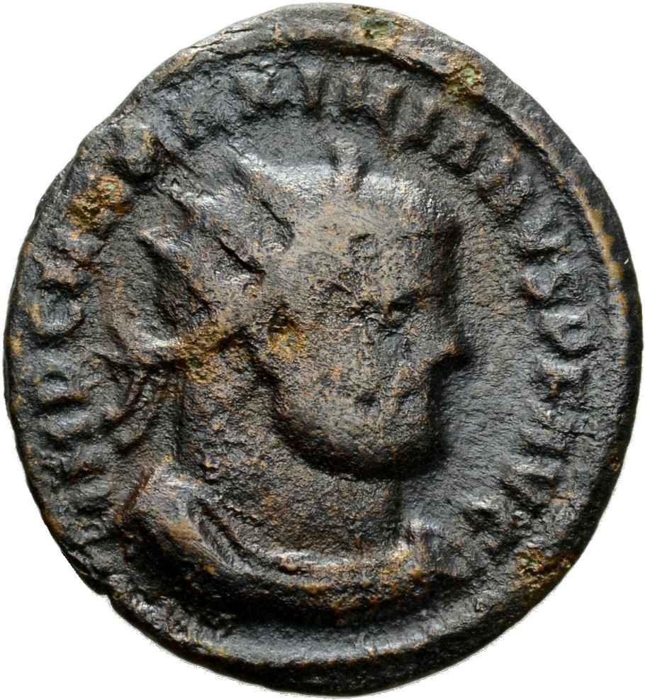 RIC VI Heraclea 22 Diocletian obverse, Bust of Maximian, radiate, cuirassed, right