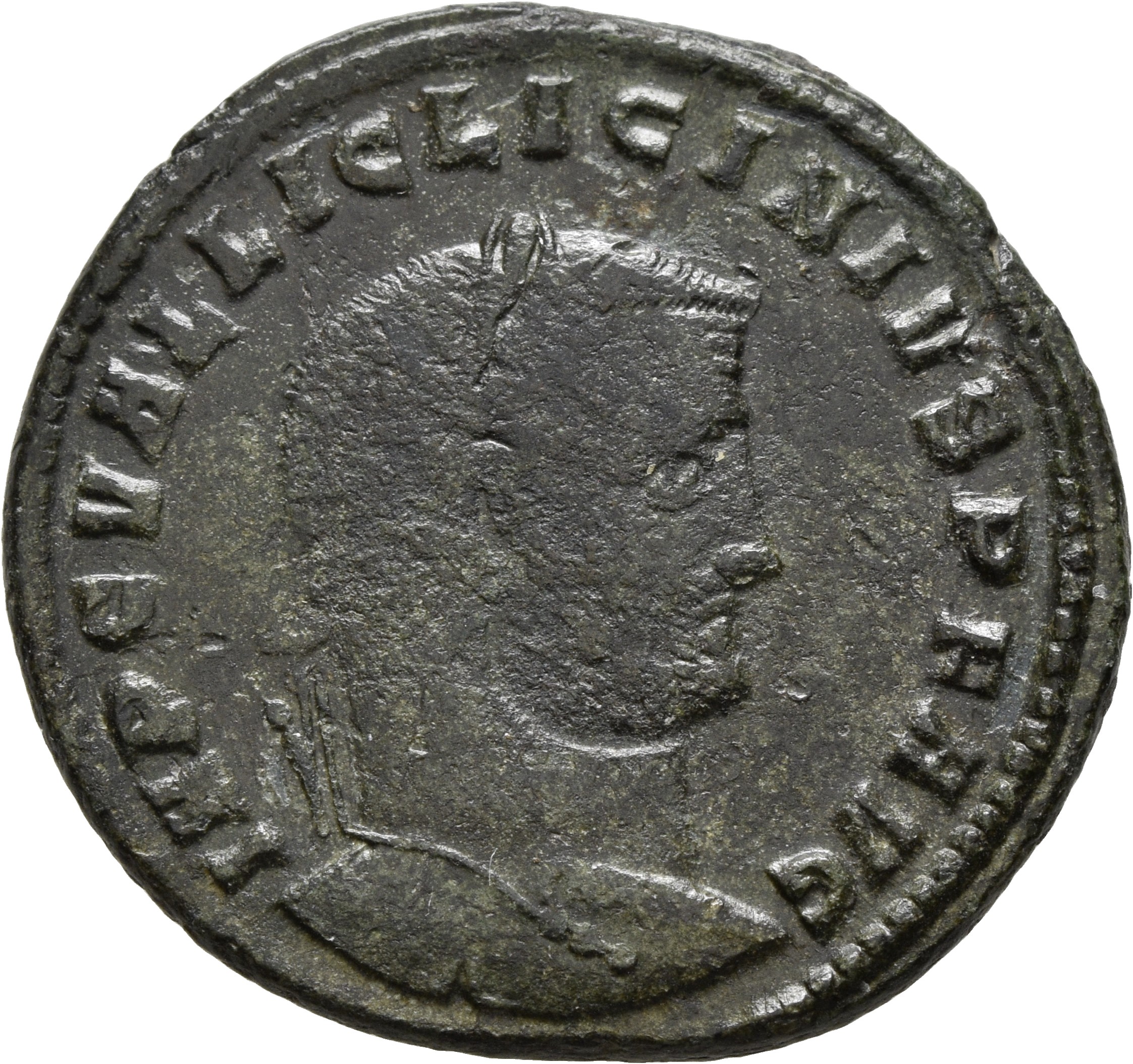RIC VI Heraclea 35 Galerius obverse, Head of Licinius, laureate, right
