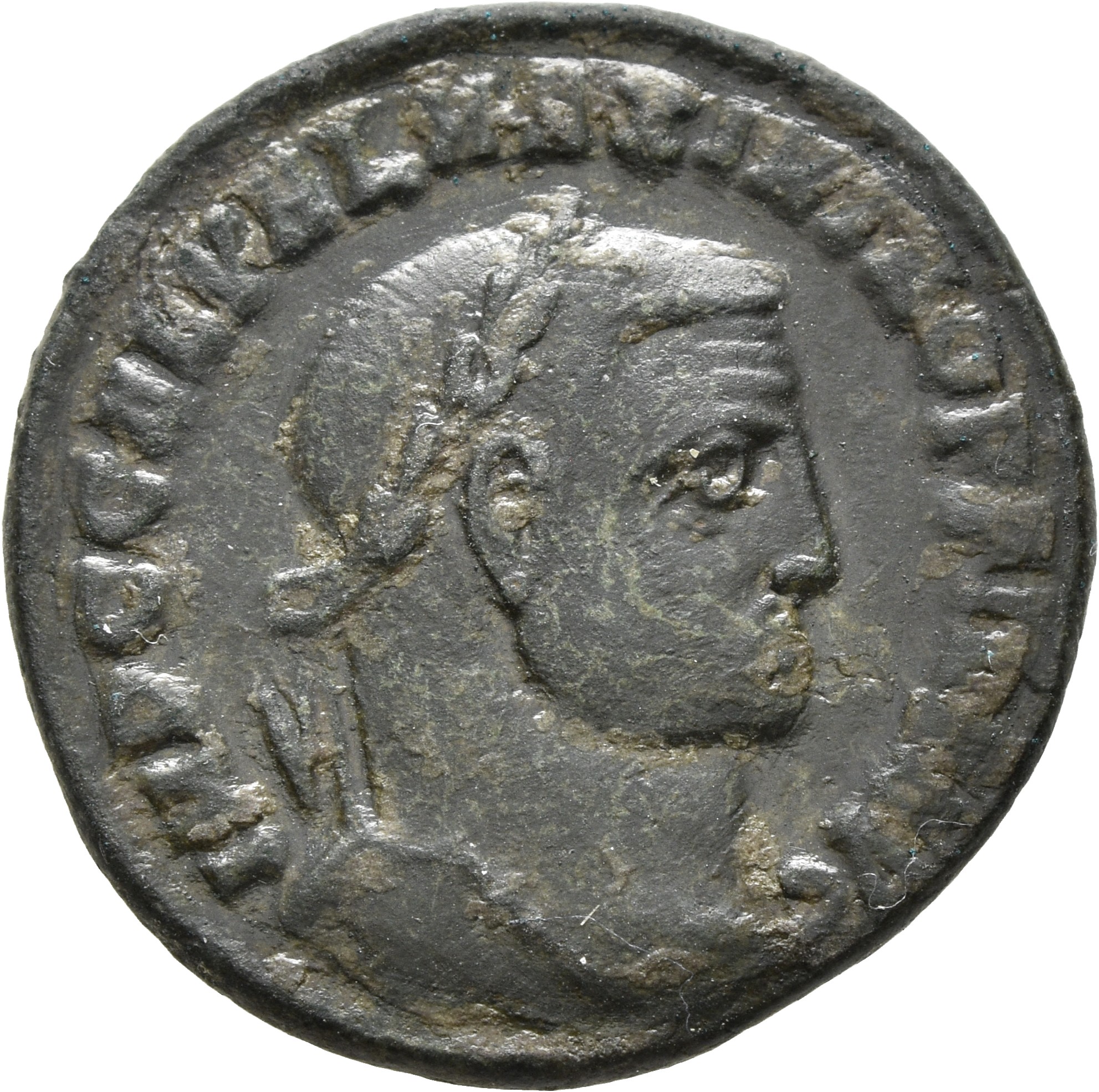 RIC VI Heraclea 49a Galerius obverse, Head of Maximinus Daia, laureate, right