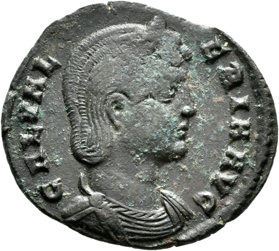 RIC VI Heraclea 50 Galerius obverse — Bust of Galeria Valeria, diademed, draped, right