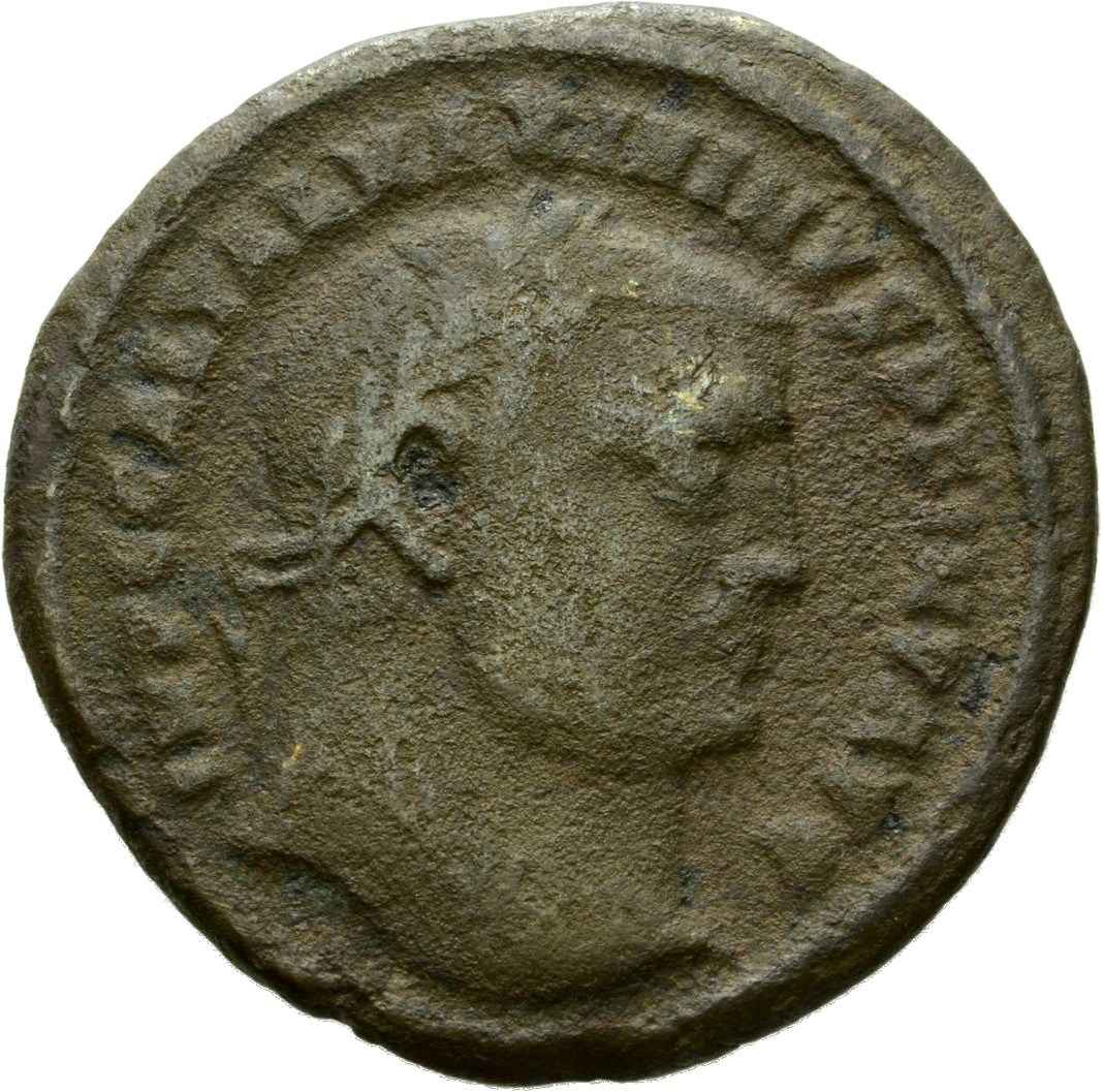 RIC VI Heraclea 69A Licinius obverse, Head of Maximinus Daia, laureate, right