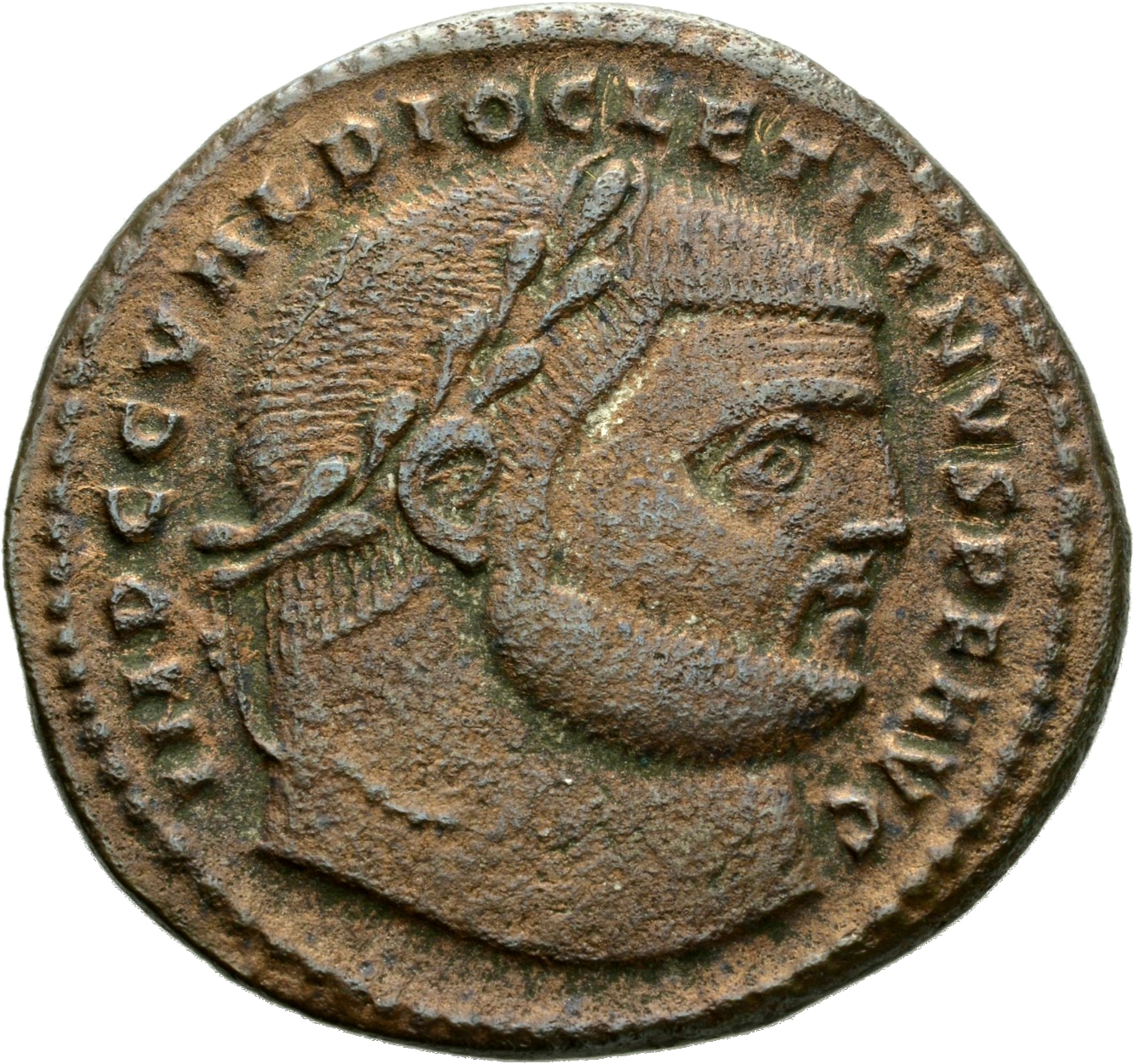 RIC VI Nicomedia 27a Diocletian obverse, Head of Diocletian, laureate, right