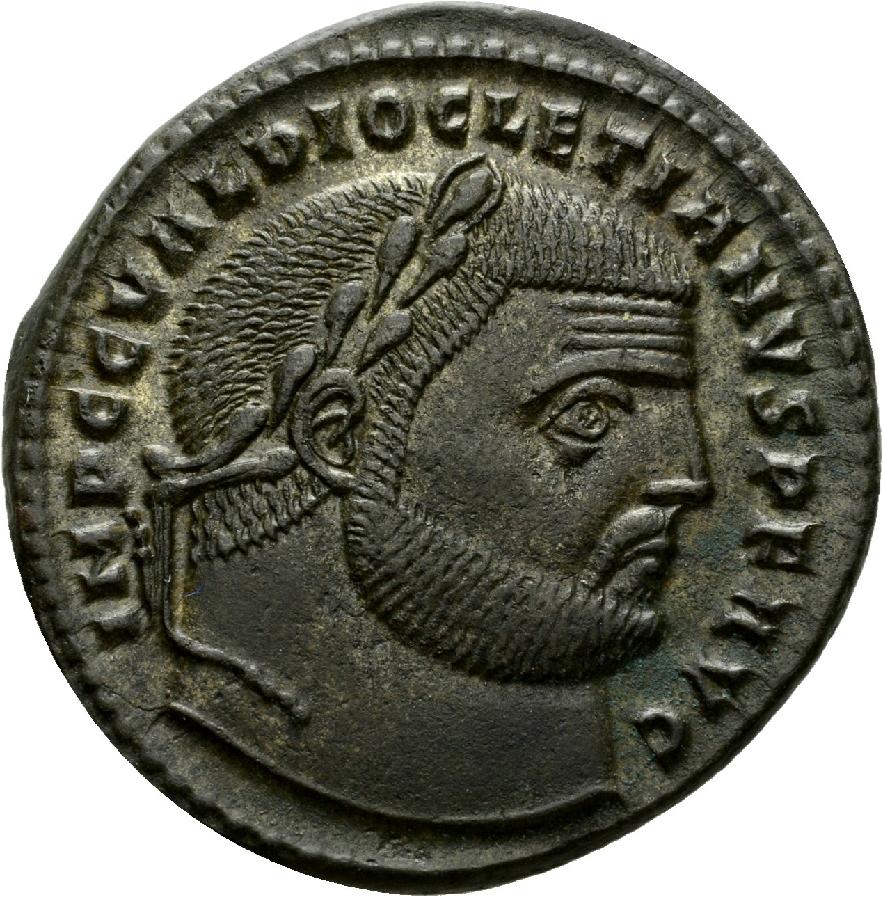 RIC VI Nicomedia 27a Diocletian obverse — Head of Diocletian, laureate, right