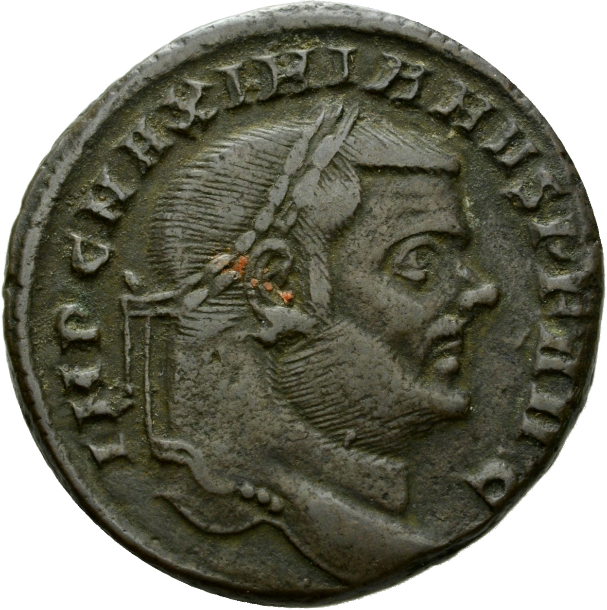 RIC VI Rome 103b Maximian obverse, Head of Maximian, laureate, right