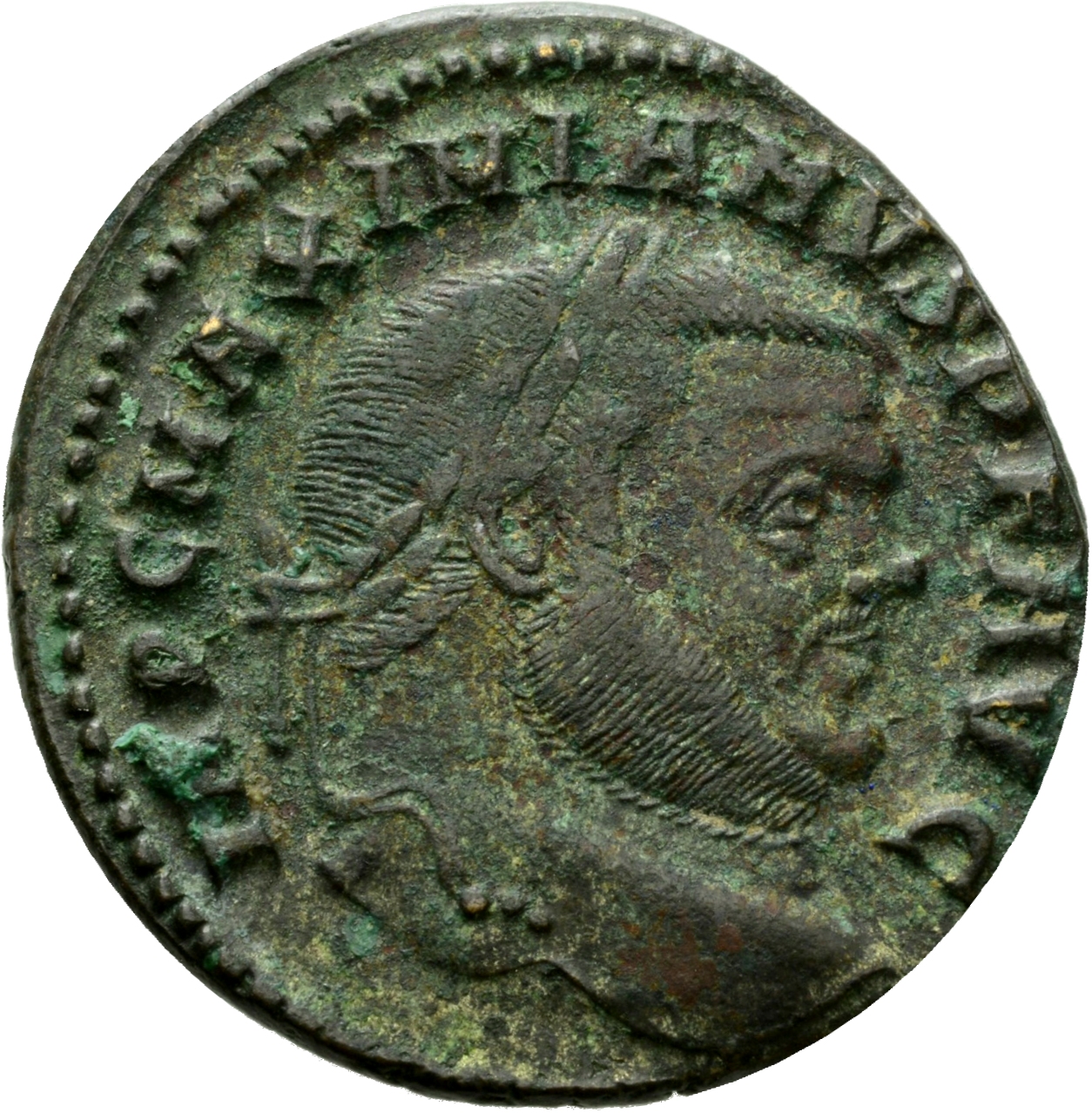 RIC VI Rome 105b Maximian obverse, Head of Maximian, laureate, right