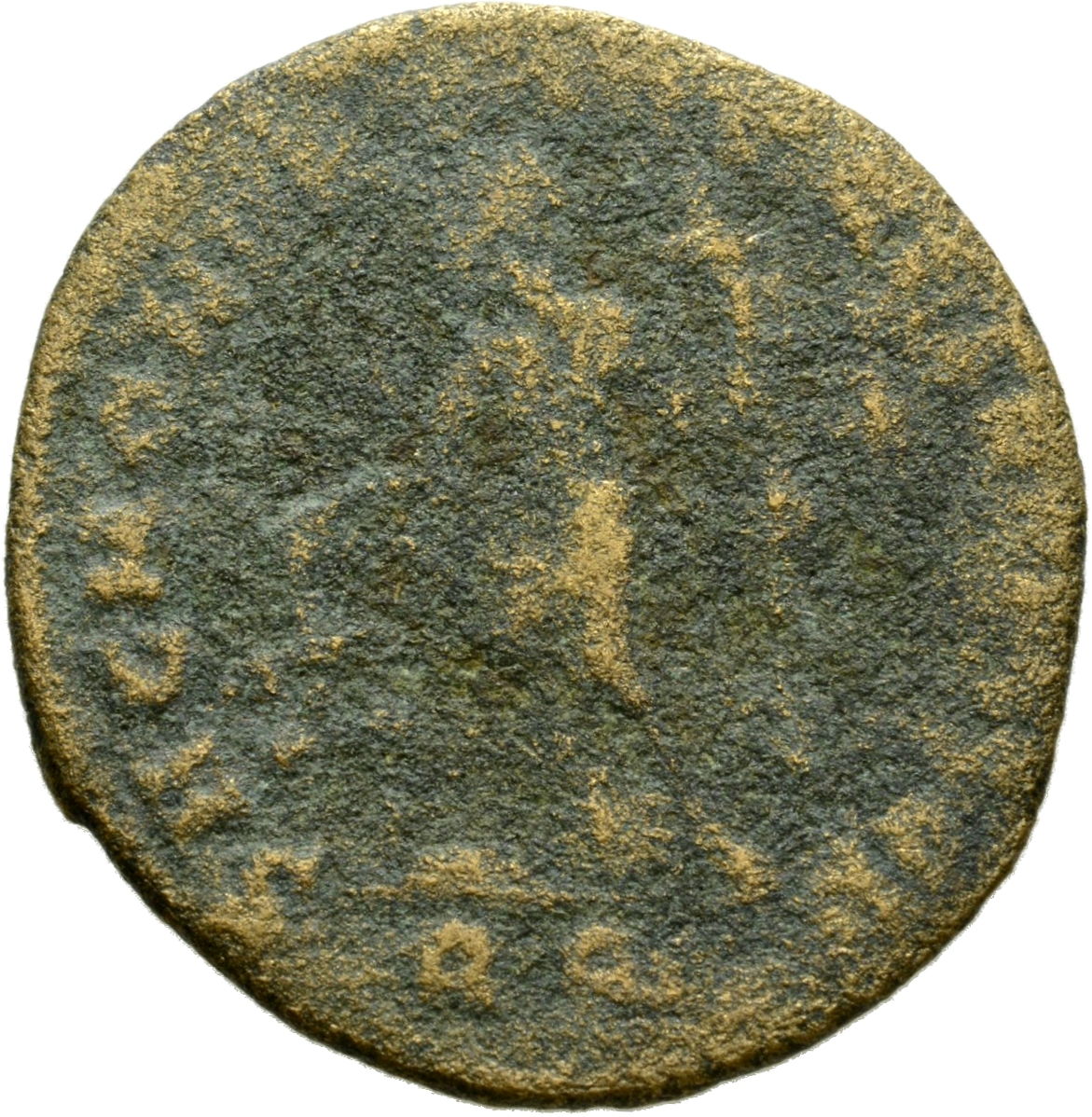 RIC VI Rome 106b Maximian reverse, Moneta, draped, standing left, holding scales in right hand and cornucopiae in left hand