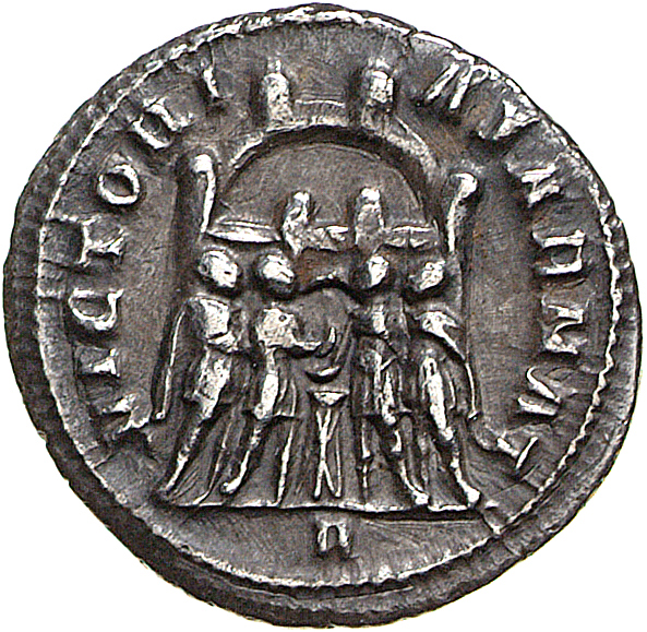 RIC VI Rome 37a Maximian reverse, Diocletian, Maximian, Constantius Chlorus, and Galerius, draped, sacrificing over tripod...