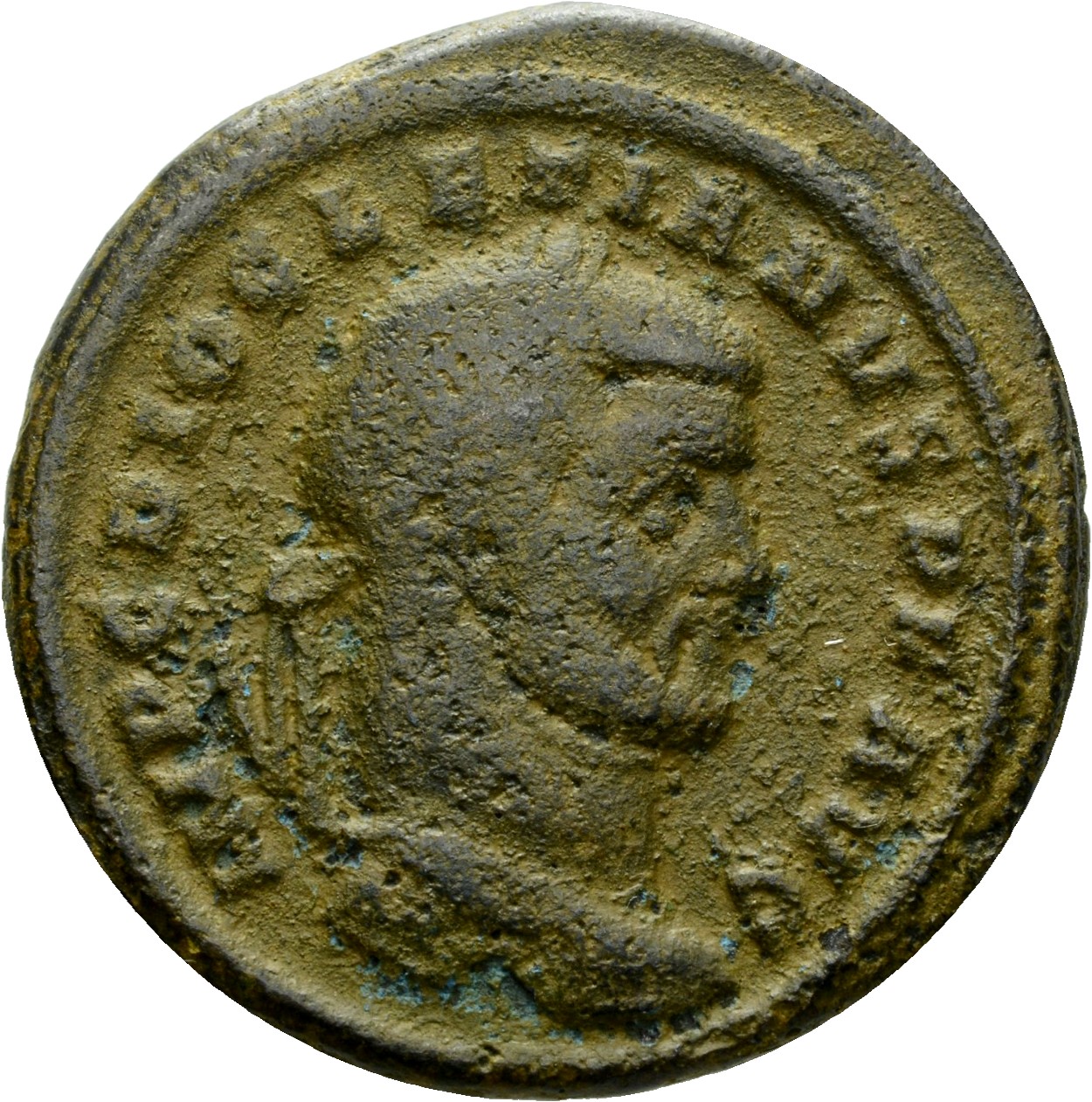 RIC VI Rome 64a Maximian obverse, Head of Diocletian, laureate, right