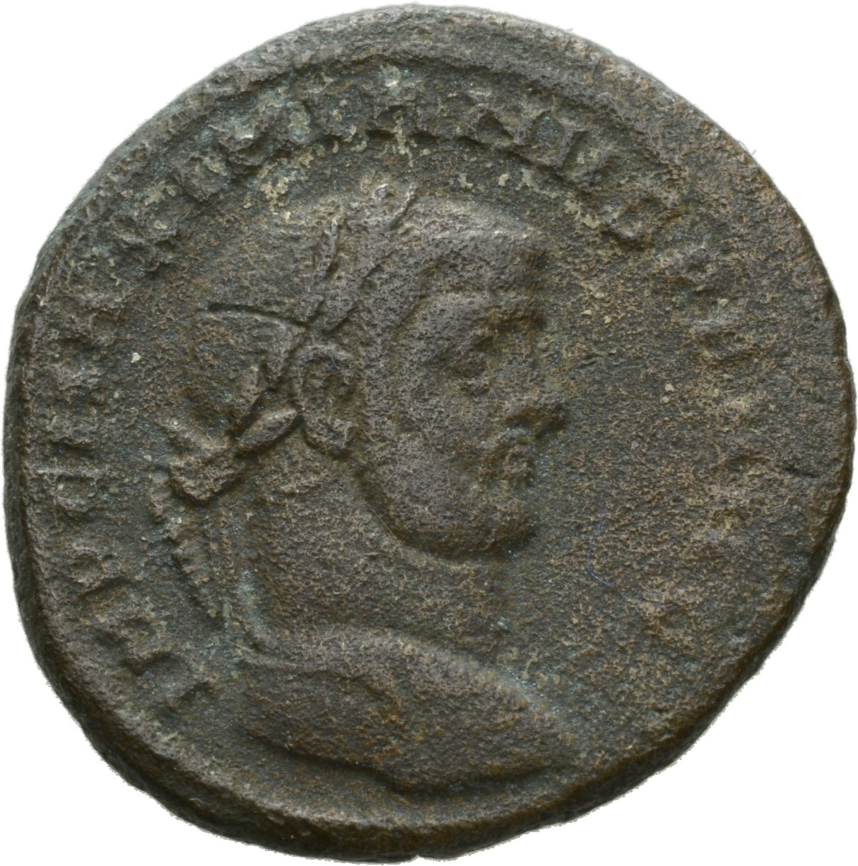 RIC VI Rome 64b Maximian obverse, Head of Maximian, laureate, right