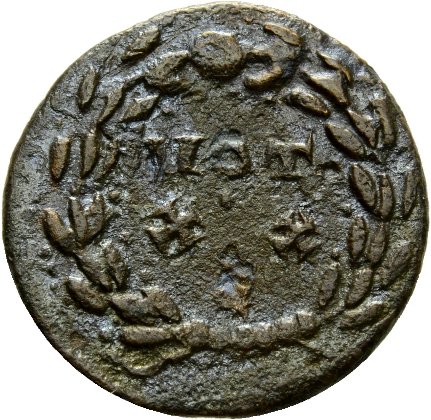RIC VI Rome 78 Maximian reverse, VOT / XX within a wreath