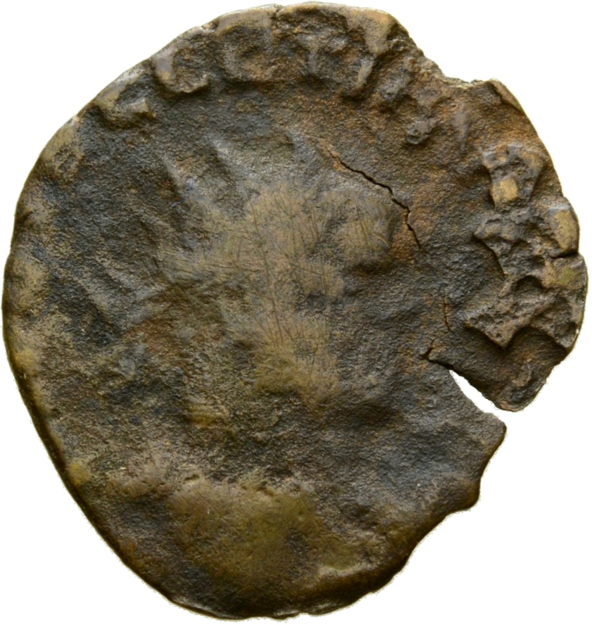 RIC VI Rome 81 Maximian obverse — Bust of Diocletian, radiate, draped, cuirassed, right, seen from behind