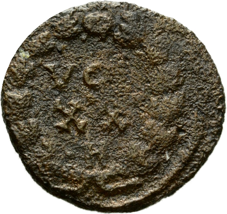 RIC VI Rome 83 Maximian reverse, VOT / XX within a wreath