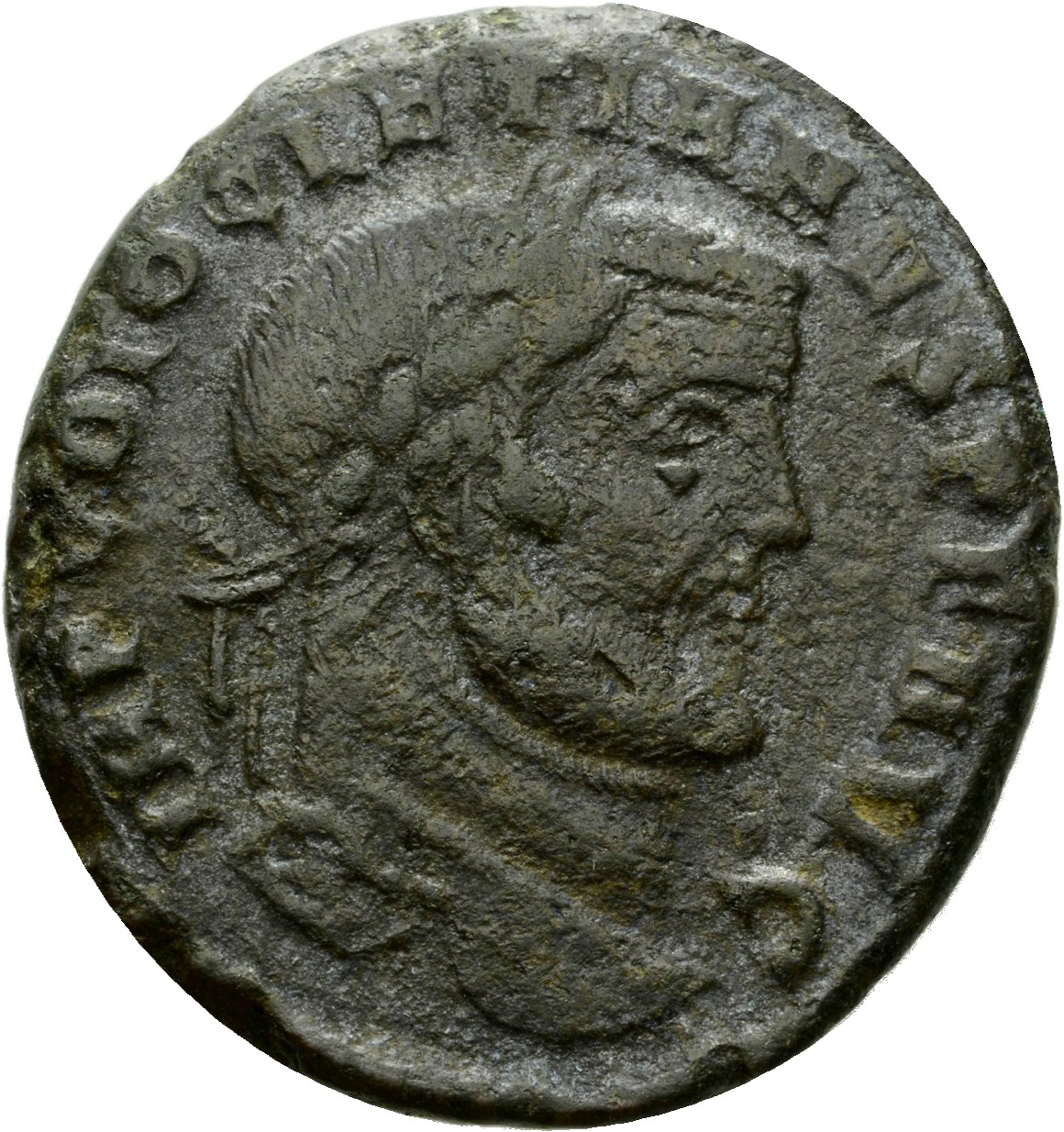 RIC VI Rome 94a Maximian obverse, Head of Diocletian, laureate, right