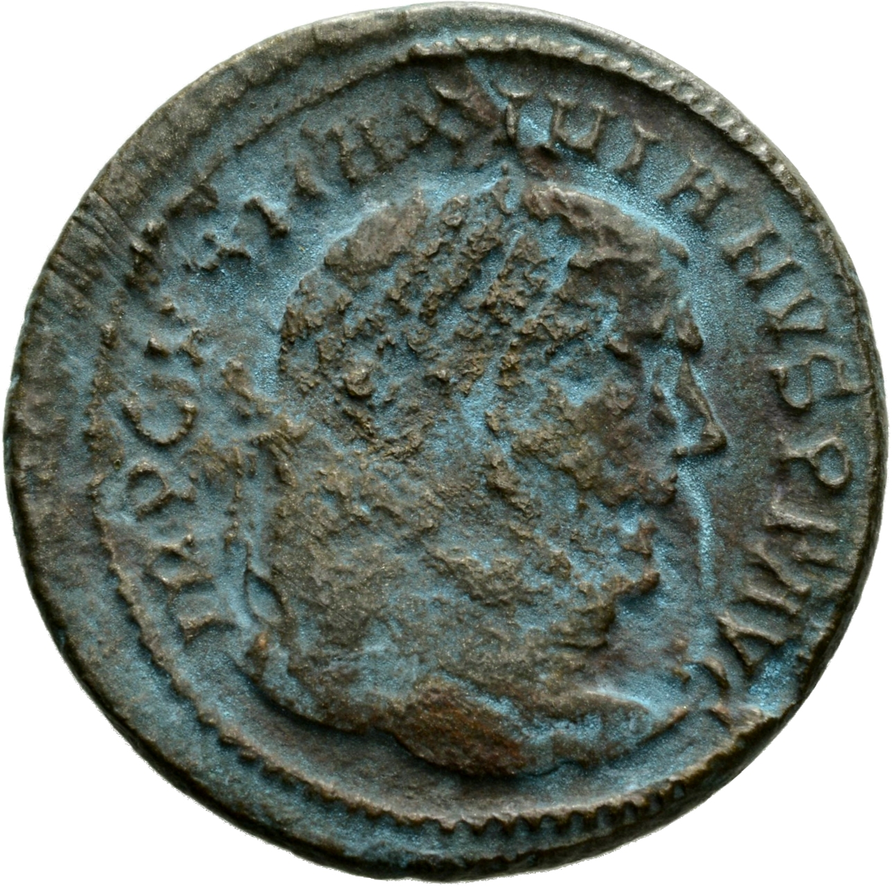 RIC VI Serdica 3b Diocletian obverse, Head of Maximian, laureate, right