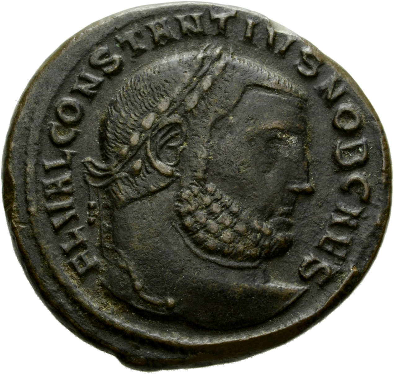 RIC VI Serdica 4a Diocletian obverse, Head of Constantius Chlorus, laureate, right