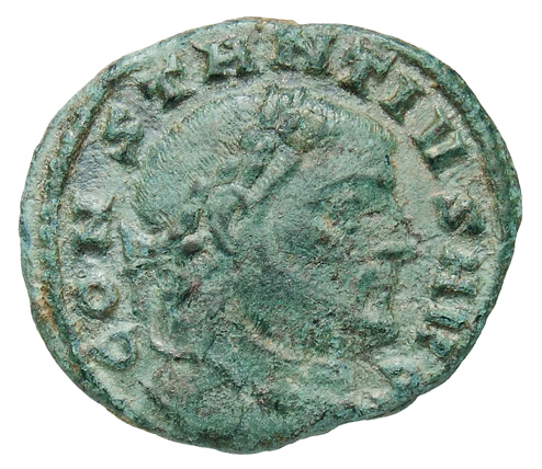 RIC VI Siscia 169a Constantius Chlorus obverse, Head of Constantius Chlorus, laureate, right