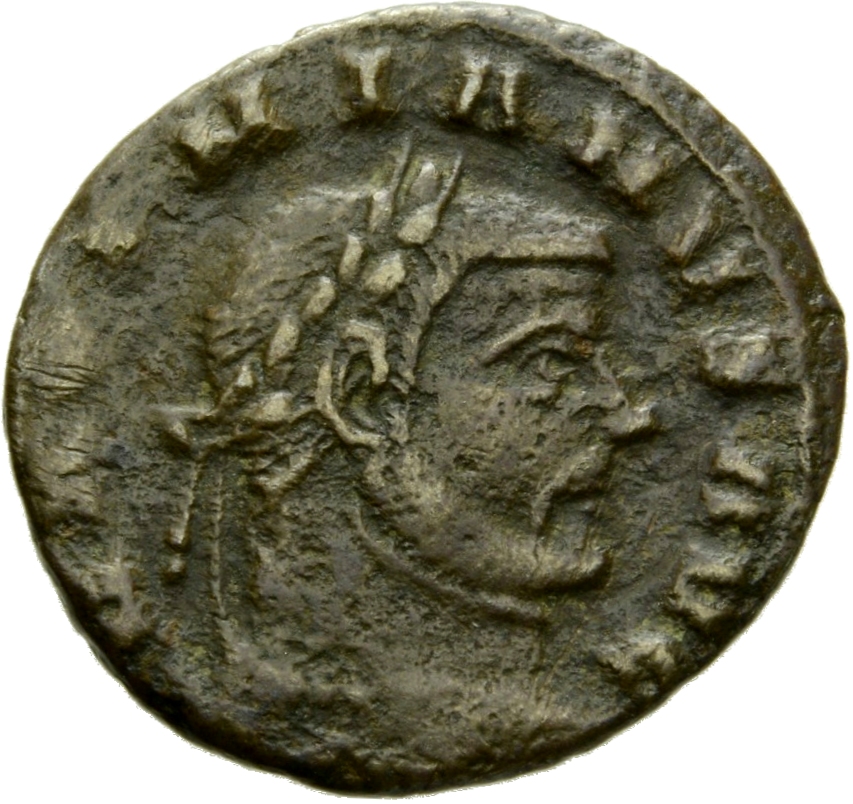 RIC VI Siscia 169b Constantius Chlorus obverse — Head of Galerius, laureate, right