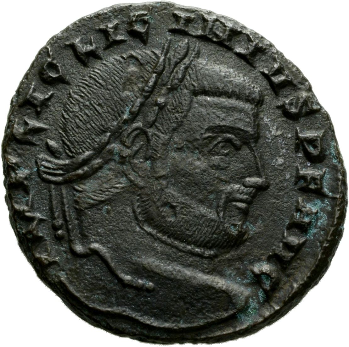 RIC VI Siscia 198b Licinius obverse, Head of Licinius, laureate, right