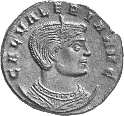 RIC VI Siscia 204 Licinius obverse, Bust of Galeria Valeria, diademed, sometimes wearing necklace, draped, facing front on...