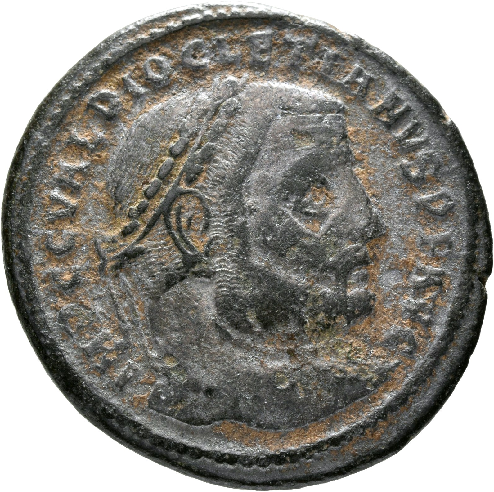 RIC VI Thessalonica 23a Diocletian obverse — Head of Diocletian, laureate, right