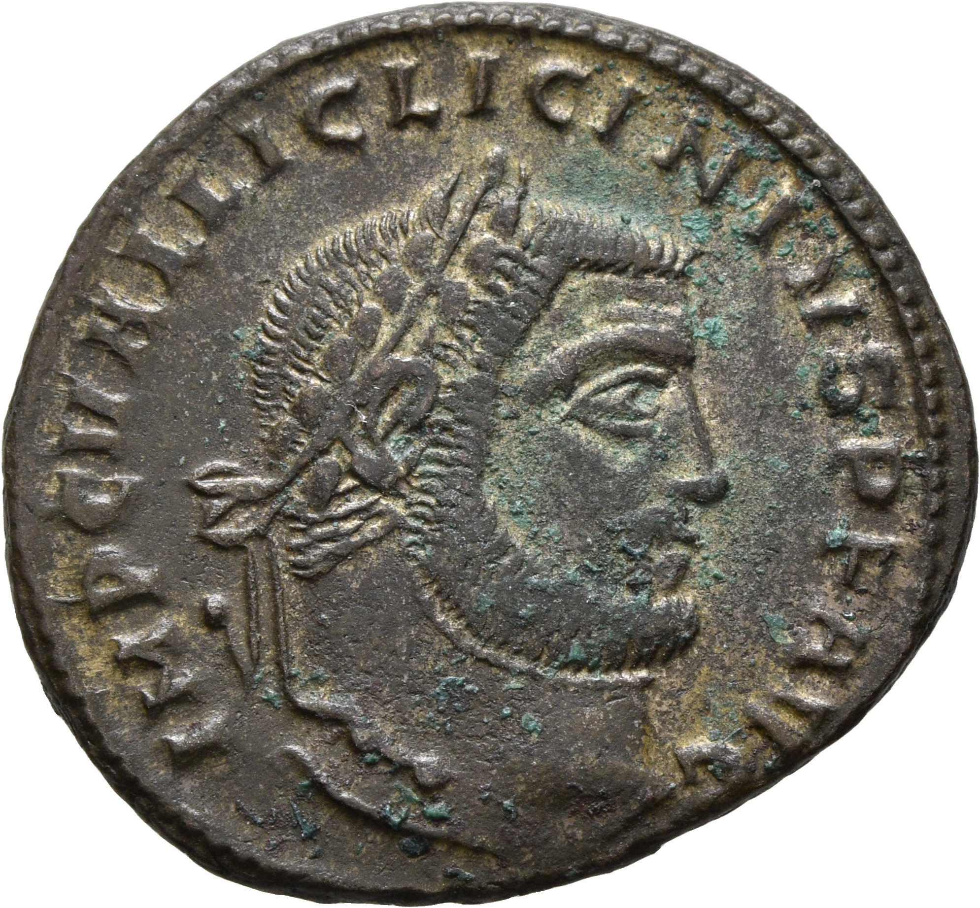 RIC VI Thessalonica 49 Licinius obverse, Head of Licinius, laureate, right