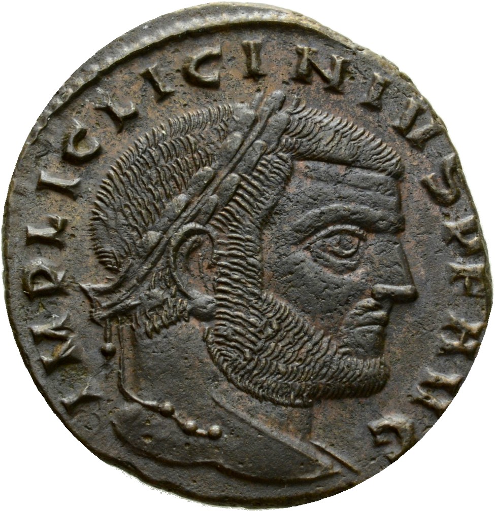 RIC VI Thessalonica 51 Licinius obverse, Head of Licinius, laureate, right