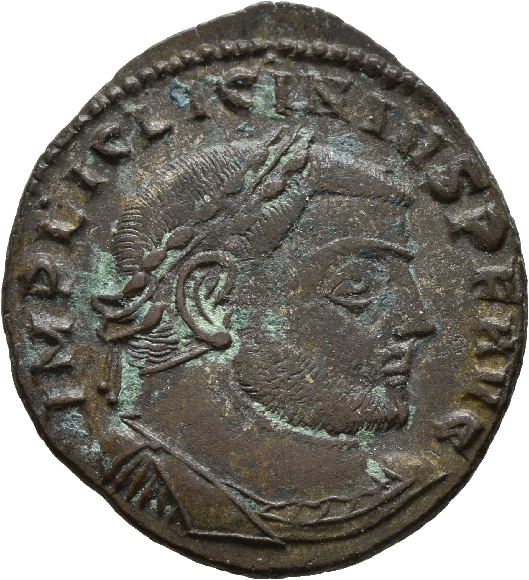 RIC VI Thessalonica 60 Licinius obverse, Bust of Licinius, laureate, draped, cuirassed, right