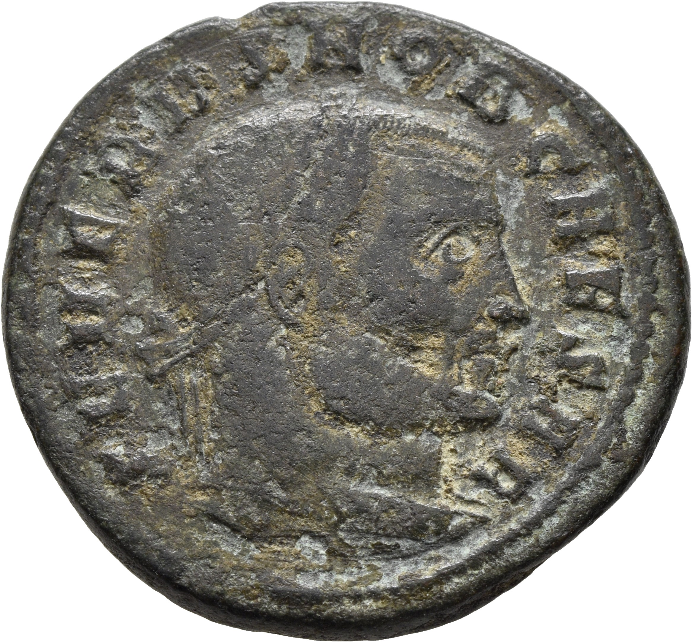 RIC VI Ticinum 60a Constantius Chlorus obverse, Head of Severus II, laureate, right